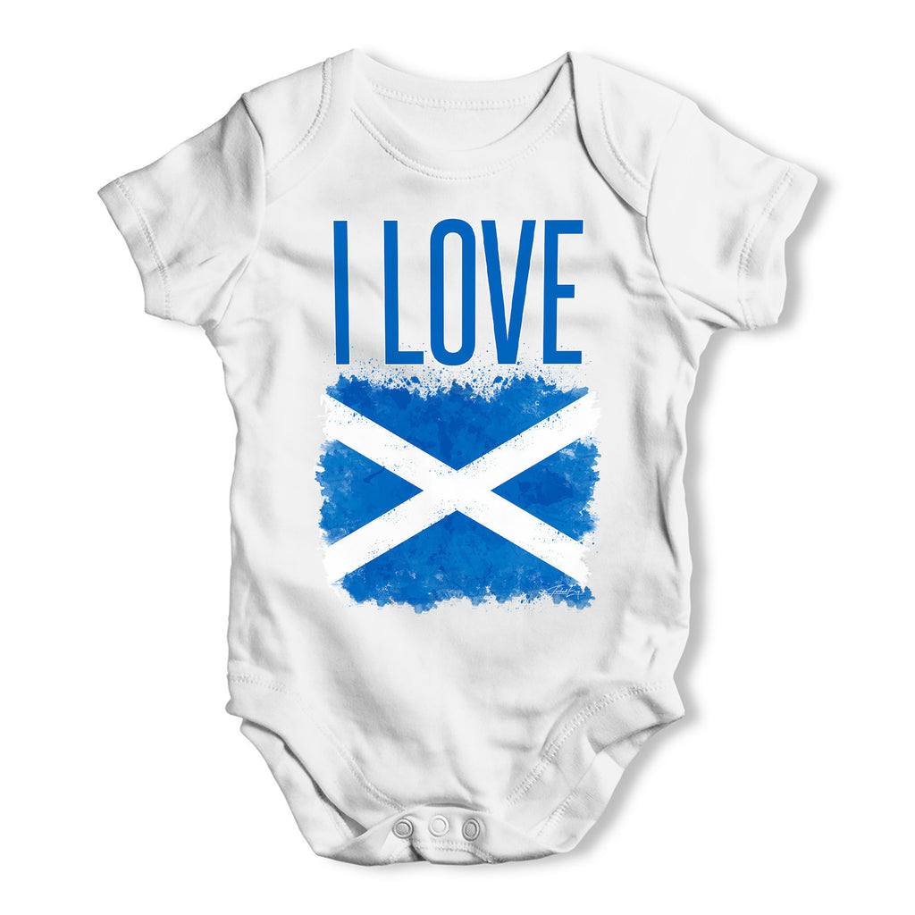 I Love Scotland Baby Grow Bodysuit