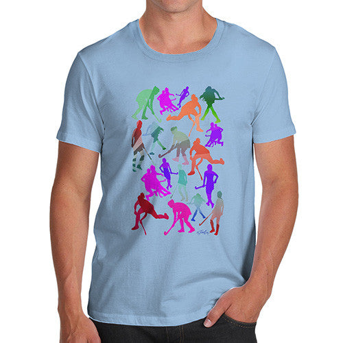 Men's Field Hockey Rainbow Silhouettes T-Shirt