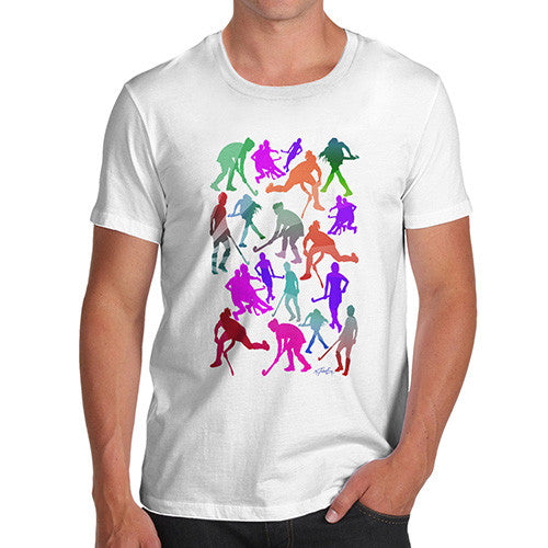 Men's Field Hockey Rainbow Silhouettes T-Shirt