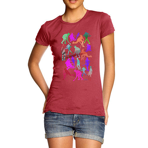 Women's Field Hockey Rainbow Silhouettes T-Shirt