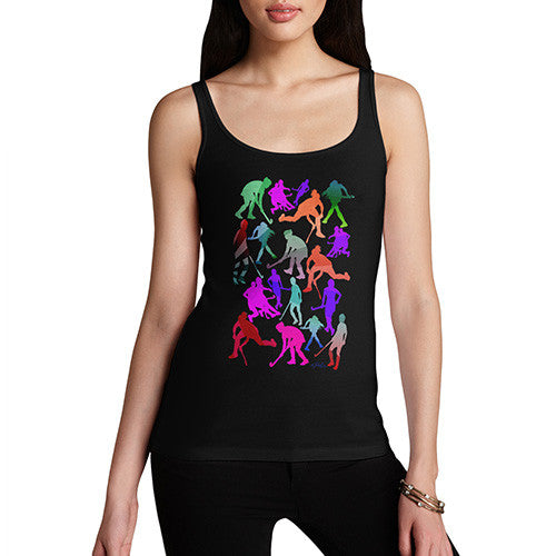 Women's Field Hockey Rainbow Silhouettes Tank Top