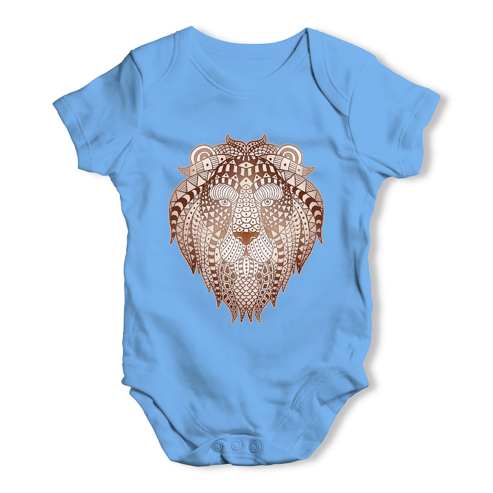 Tribal Lion Head Baby Grow Bodysuit