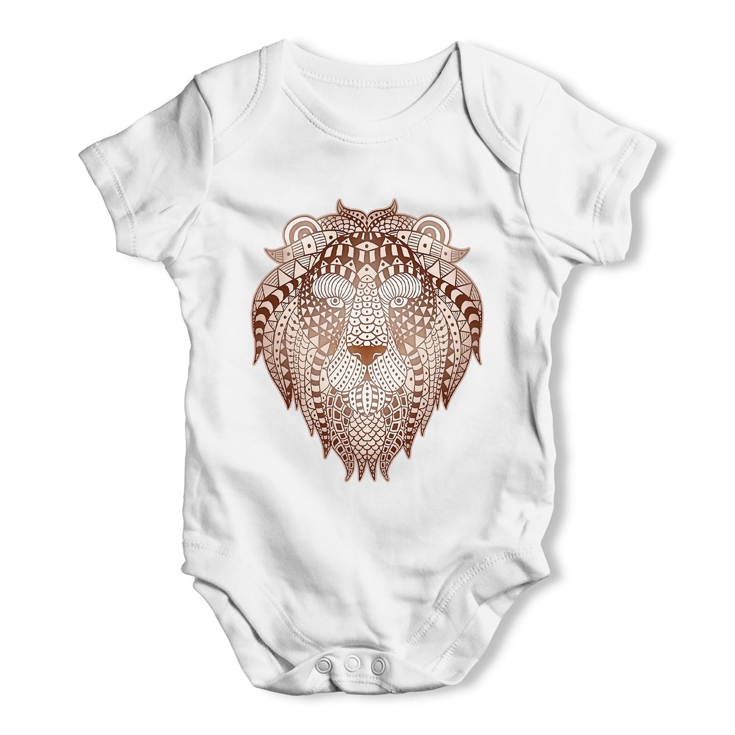 Tribal Lion Head Baby Grow Bodysuit