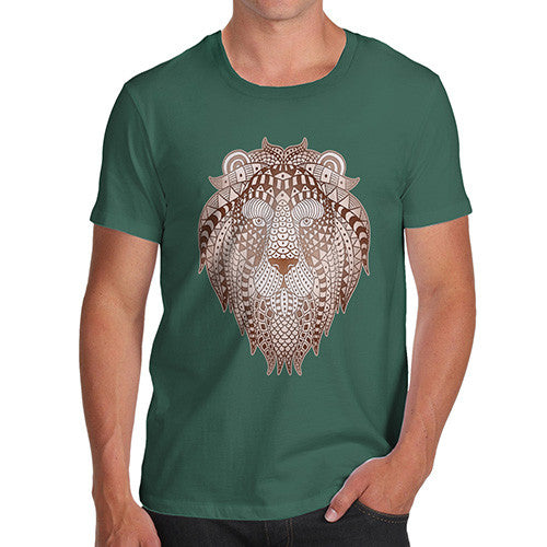 Men's Tribal Lion Head T-Shirt