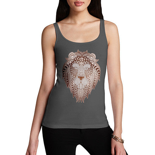 Women's Tribal Lion Head Tank Top