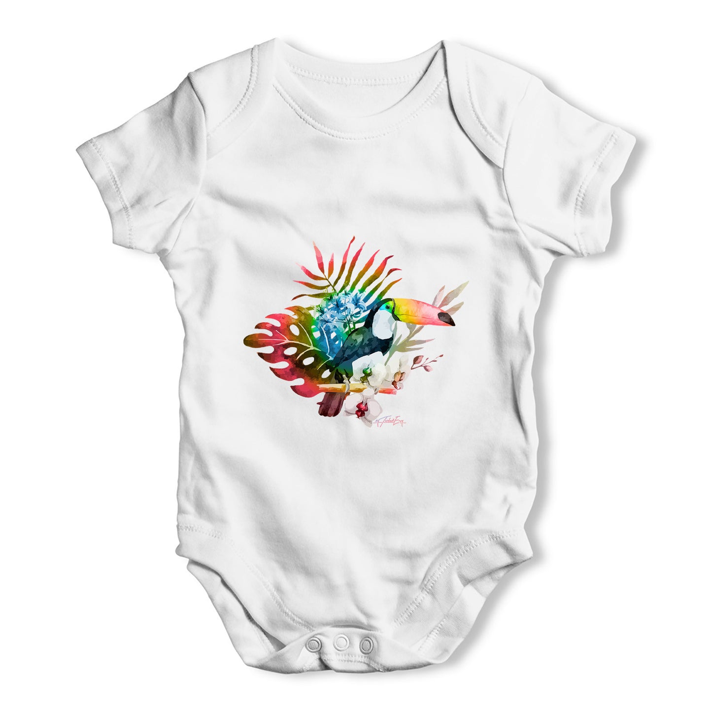 Toucan in The Wild Baby Grow Bodysuit