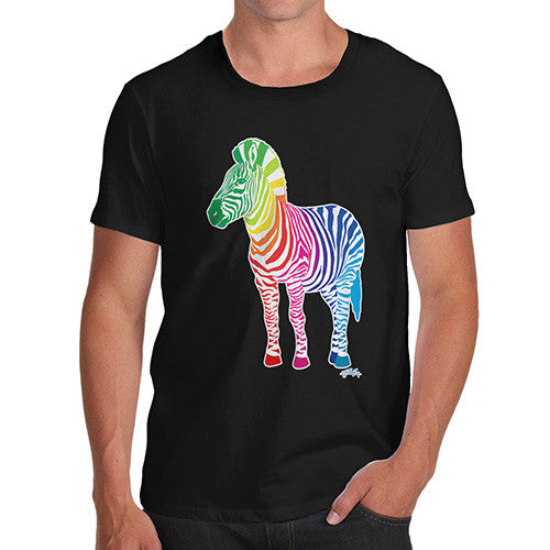 Men's Rainbow Zebra T-Shirt