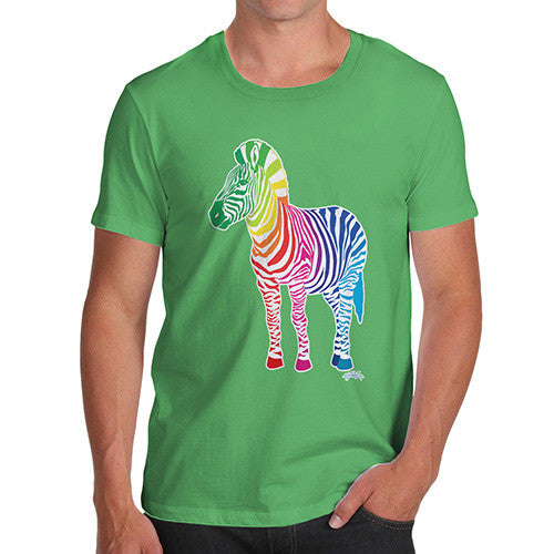 Men's Rainbow Zebra T-Shirt