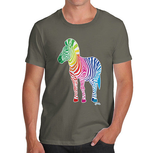 Men's Rainbow Zebra T-Shirt