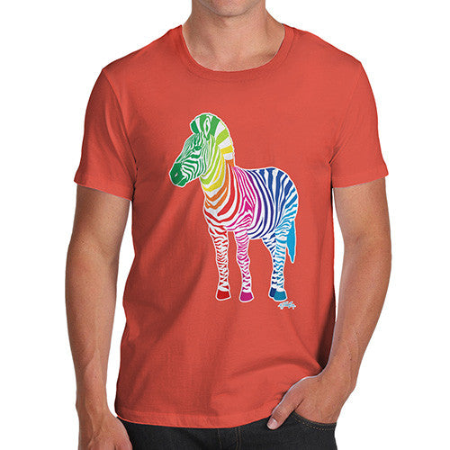 Men's Rainbow Zebra T-Shirt