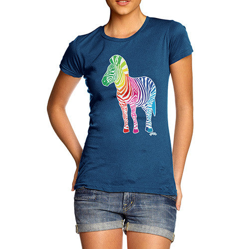 Women's Rainbow Zebra T-Shirt