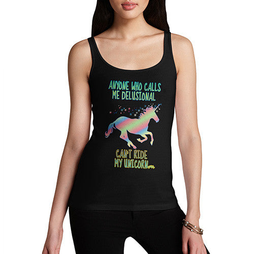 Women's Funny Delusional Unicorn Tank Top