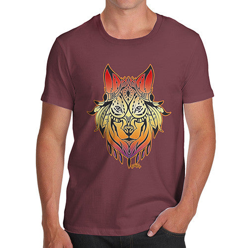 Men's Tribal Wolf head T-Shirt