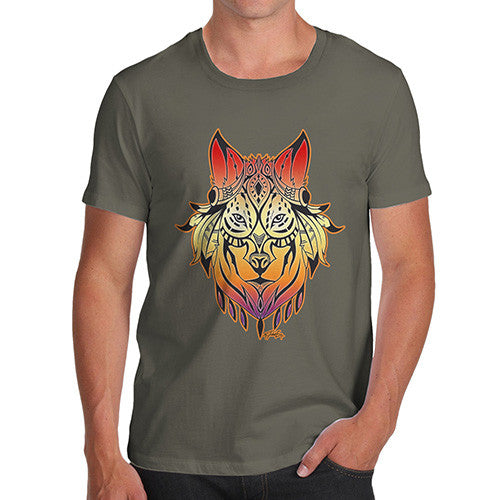 Men's Tribal Wolf head T-Shirt