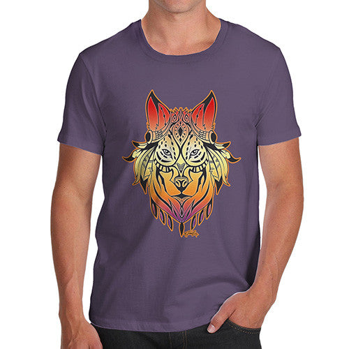 Men's Tribal Wolf head T-Shirt