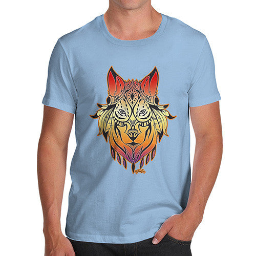 Men's Tribal Wolf head T-Shirt