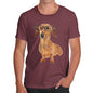 Men's Doxie Dashcund Hipster Dog T-Shirt