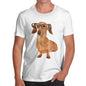 Men's Doxie Dashcund Hipster Dog T-Shirt