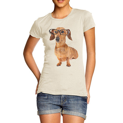 Women's Doxie Dashcund Hipster Dog T-Shirt