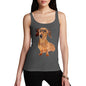 Women's Doxie Dashcund Hipster Dog Tank Top