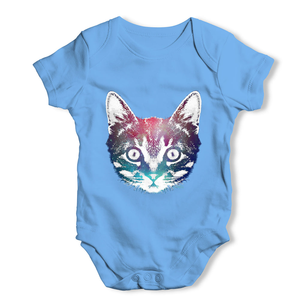 Jinks Galactic Cat Face Baby Grow Bodysuit