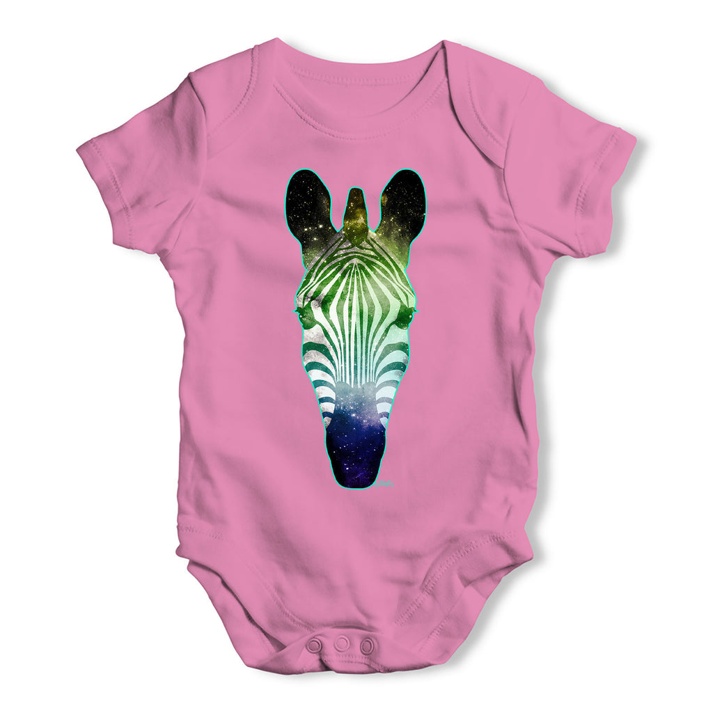 Galaxy Zebra Head Baby Grow Bodysuit