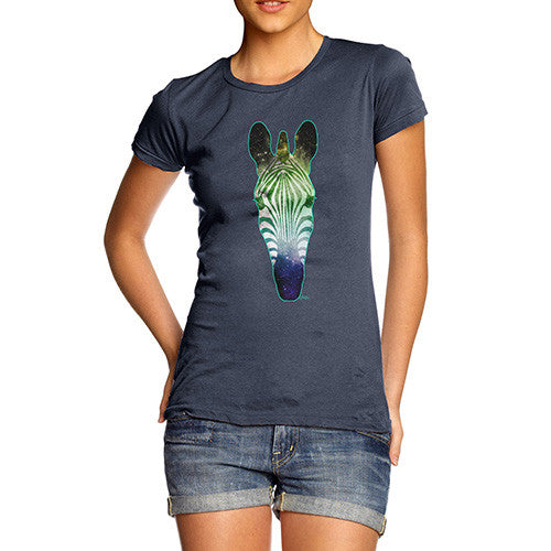 Women's Galaxy Zebra Head T-Shirt