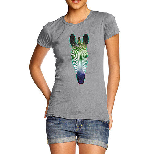 Women's Galaxy Zebra Head T-Shirt