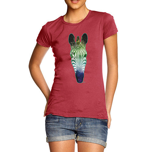 Women's Galaxy Zebra Head T-Shirt