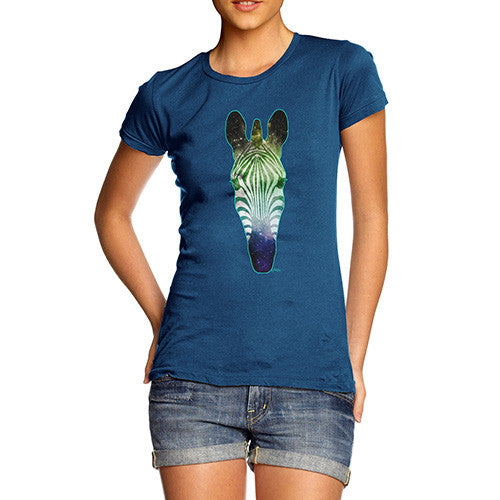 Women's Galaxy Zebra Head T-Shirt