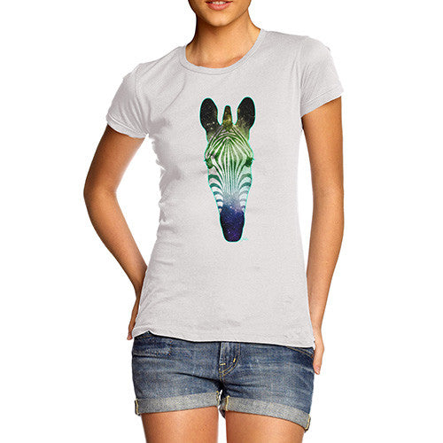 Women's Galaxy Zebra Head T-Shirt