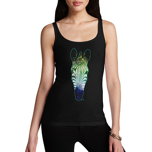 Women's Galaxy Zebra Head Tank Top