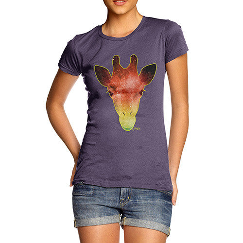 Women's Giraffe Galaxy T-Shirt