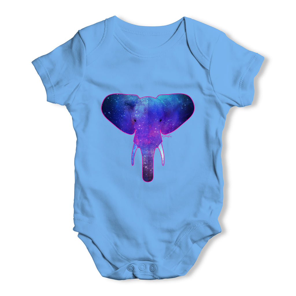 Elephant Galaxy Baby Grow Bodysuit