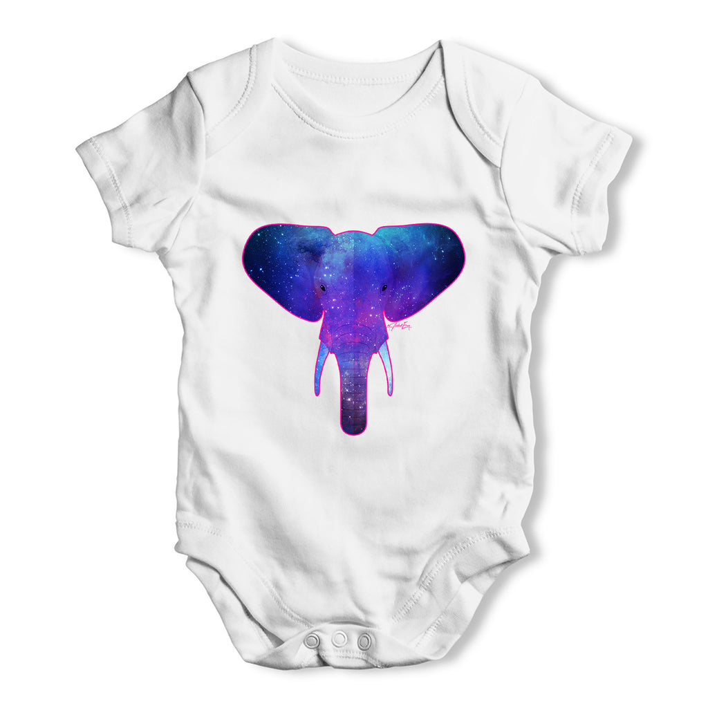 Elephant Galaxy Baby Grow Bodysuit