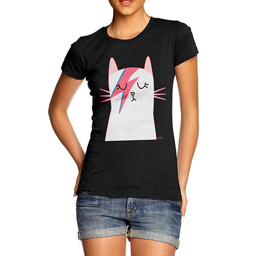 Women's Rock and Roll Cat T-Shirt