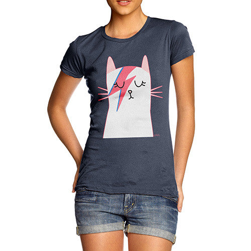 Women's Rock and Roll Cat T-Shirt