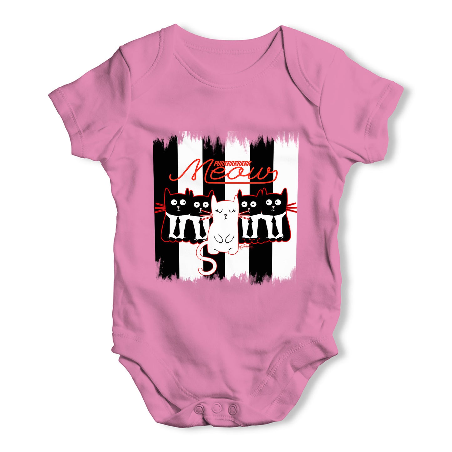 Parallel Cats Baby Grow Bodysuit