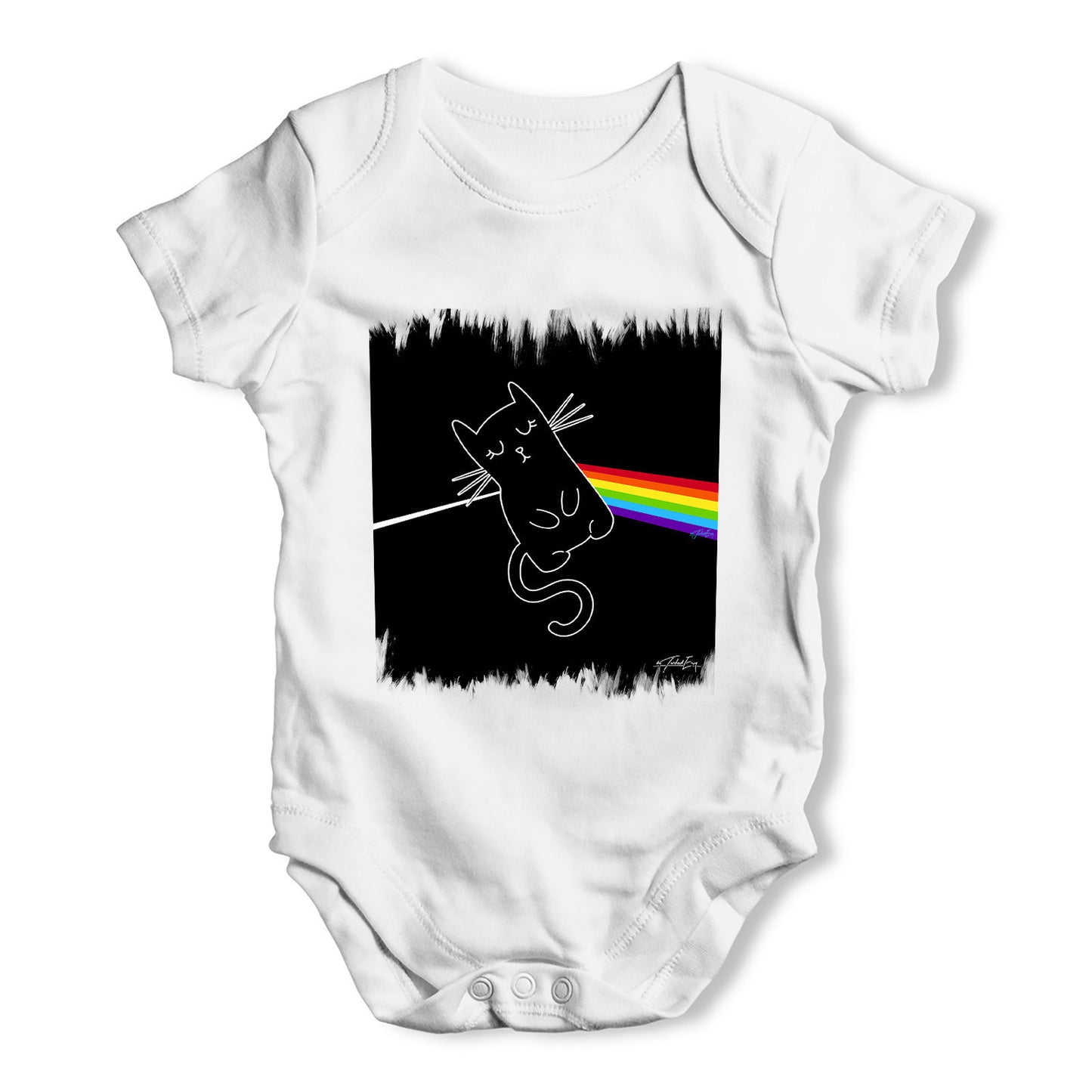 The Dark Side of the Cat Baby Grow Bodysuit