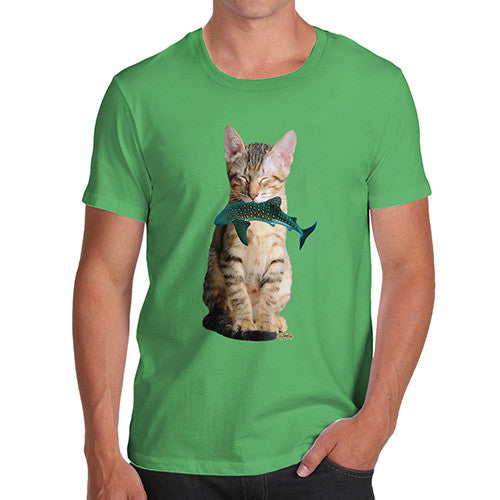 Men's Cat Eats Shark T-Shirt