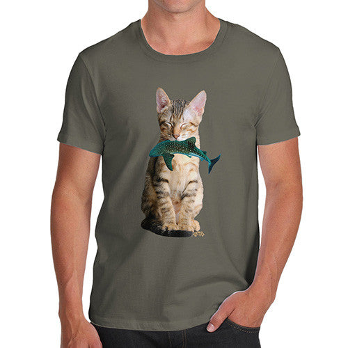 Men's Cat Eats Shark T-Shirt