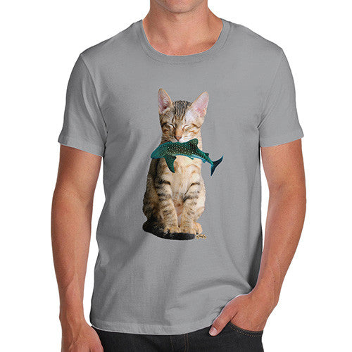 Men's Cat Eats Shark T-Shirt