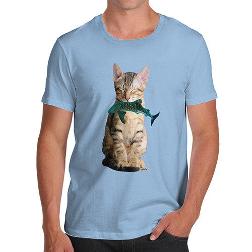 Men's Cat Eats Shark T-Shirt