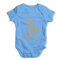 Elephant On Penny Farthing Baby Grow Bodysuit