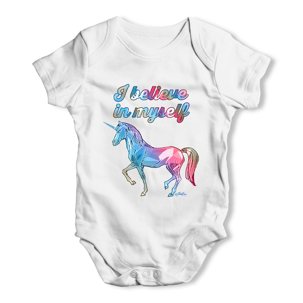 Unicorn I Believe In Myself Baby Grow Bodysuit