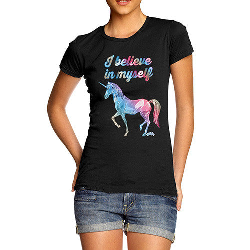 Women's Unicorn I Believe In Myself T-Shirt