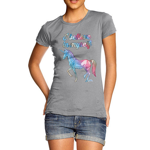 Women's Unicorn I Believe In Myself T-Shirt