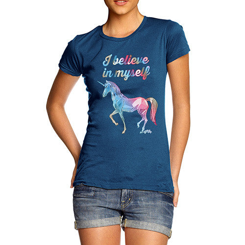 Women's Unicorn I Believe In Myself T-Shirt