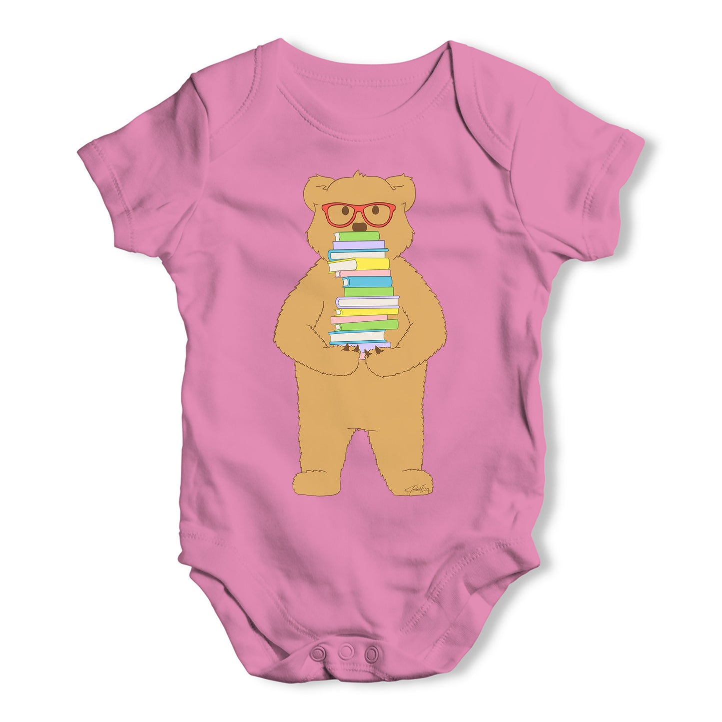 Book Stack Teddy Baby Grow Bodysuit