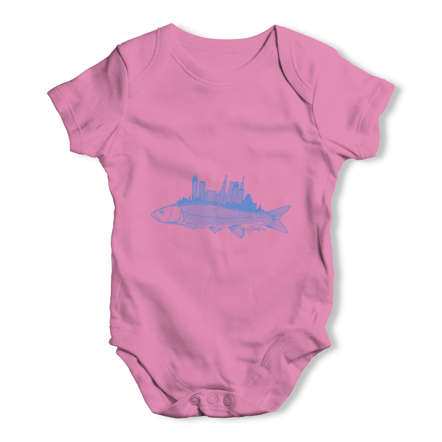 Fish City Baby Grow Bodysuit